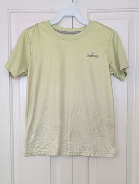5/$10 Spalding Light Lime Green Short Sleeve Performance Tee